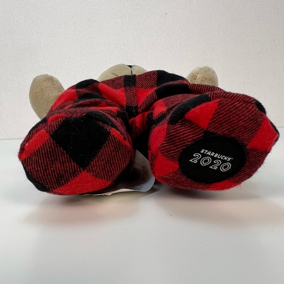 Starbucks Coffee 2020 Bearista Plush 10" Teddy Bear Flannel Pajamas Logo Holiday - Picture 7 of 13
